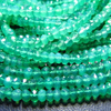 14 inches - Very Very Finest - WHOLESALE PRICE - Green Onyx Faceted Rondelles - Size 3.5mm Approx - Superb Quality